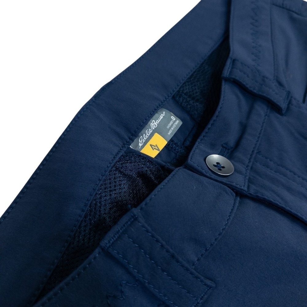 Eddie Bauer Travex Cargo Pants Womens 8 Horizon Crop Navy Blue Pockets Hiking - Picture 2 of 7